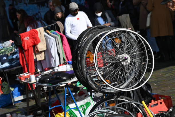Flea market in the Schanzenviertel district of Hamburg, Germany