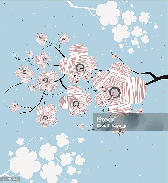 Sakura - Arte vetorial de stock e mais imagens de Cultura Japonesa - Cultura Japonesa, Padrão, Flor