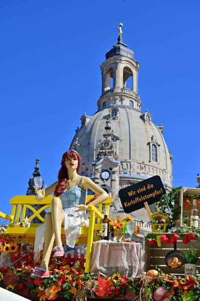 View of the Frauenkirche in Dresden in the Free State of Saxony, Germany