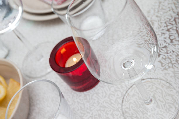 istock Wine glass and a candle 185787273