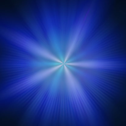 Abstract glossy blue shade lens flare on black background.