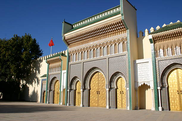 palazzo reale di fez - dar el makhzen foto e immagini stock