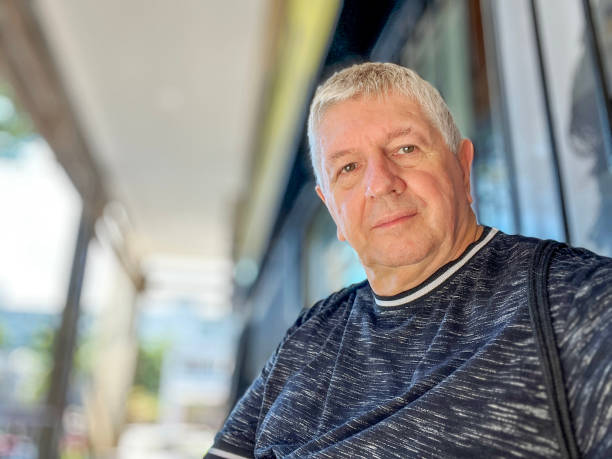 istock Senior Caucasian man selfie outdoors 1857915687