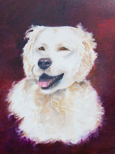 istock Painting of a white dog 185791861