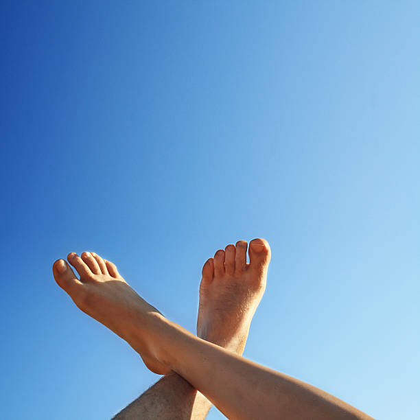 sunny piede - human foot barefoot sole of foot human toe foto e immagini stock
