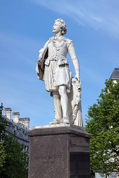 istock Statue of Anthony van Dyck in Antwerp, Belgium 185794287