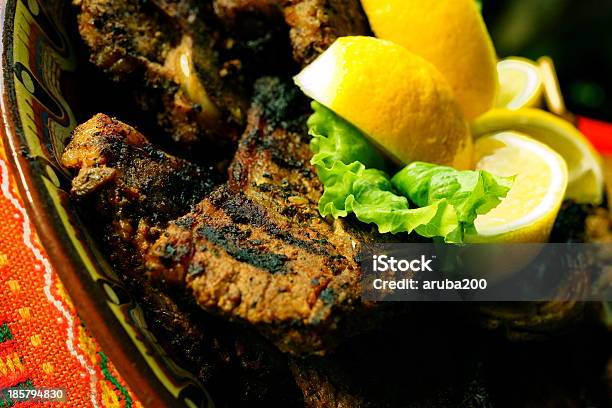 Grelhado Porco Bbq - Fotografias de stock e mais imagens de Alimentação Saudável - Alimentação Saudável, Almoço, Ao Ar Livre