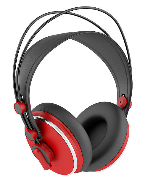 istock red and black wireless headphones isolated on white background 185795889