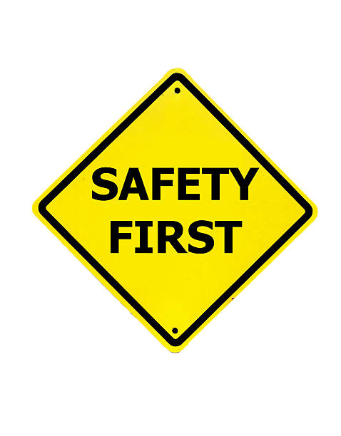 istock Safety First sign on a white background 185796288