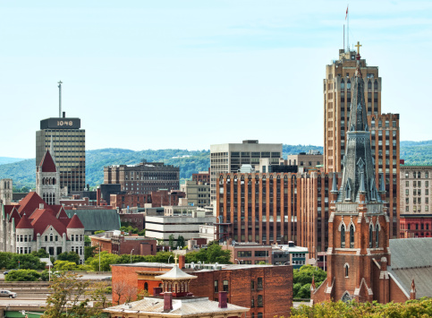 view of the city of syracuse in upstate new york