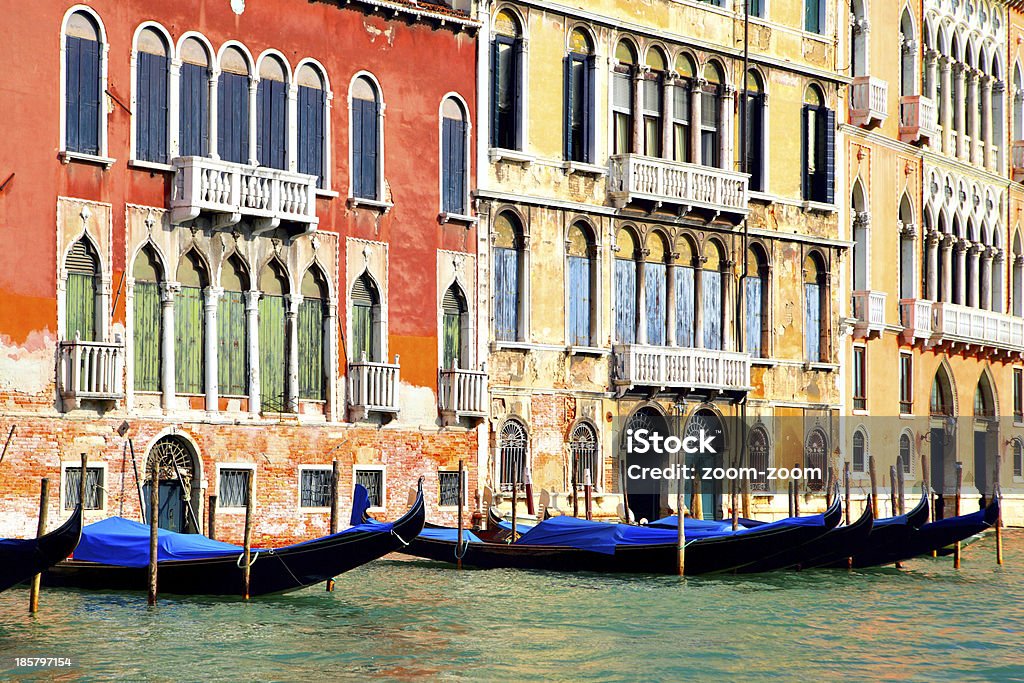 Gondole sul Canal Grande - Foto stock royalty-free di Ambientazione esterna