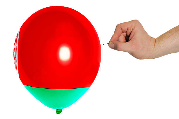 istock Bursting balloon colored in national flag of belarus 185797844
