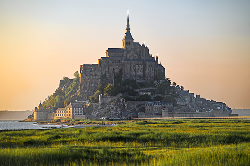 The Village of Mont St. Michel at the Golden Hour