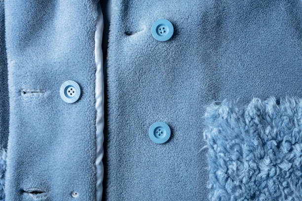 istock Elegant blue sheepskin coat 1858037379