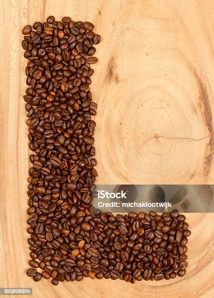 알파벳 L 알파벳 커피 원두 0명에 대한 스톡 사진 및 기타 이미지 - 0명, 갈색, 개체 그룹