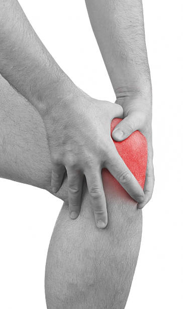 istock Acute pain in a man  knee. 185808881