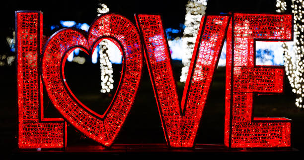 istock Christmas Festive Lights - Love 1858139059