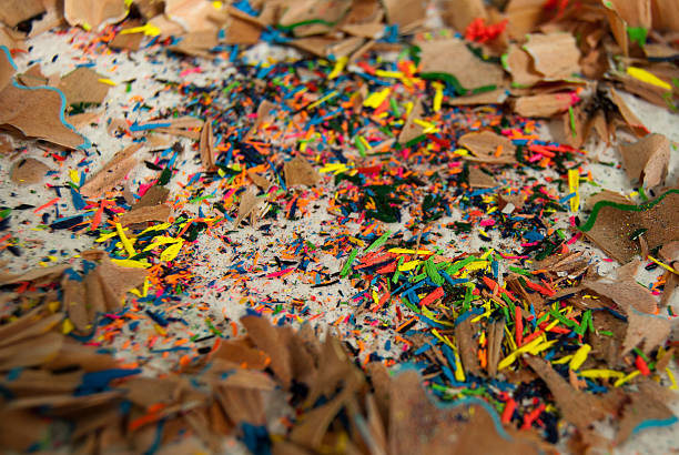 istock Shavings of colored pencils closeup 185814871