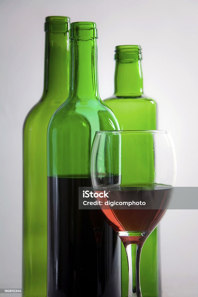 Garrafas de vinho e Copo - Royalty-free Abuso Foto de stock