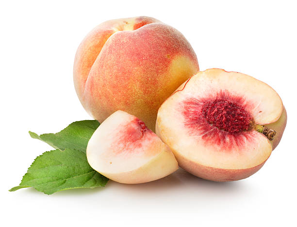 jugoso duraznos - peach nectarine portion fruit fotografías e imágenes de stock