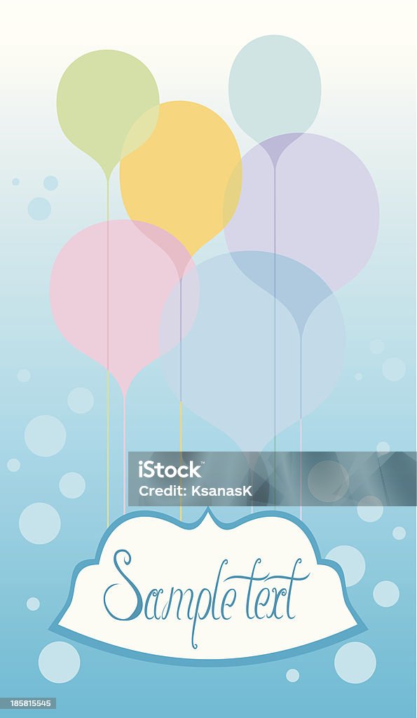 Świętowanie karty z balonów - Grafika wektorowa royalty-free (Balon)