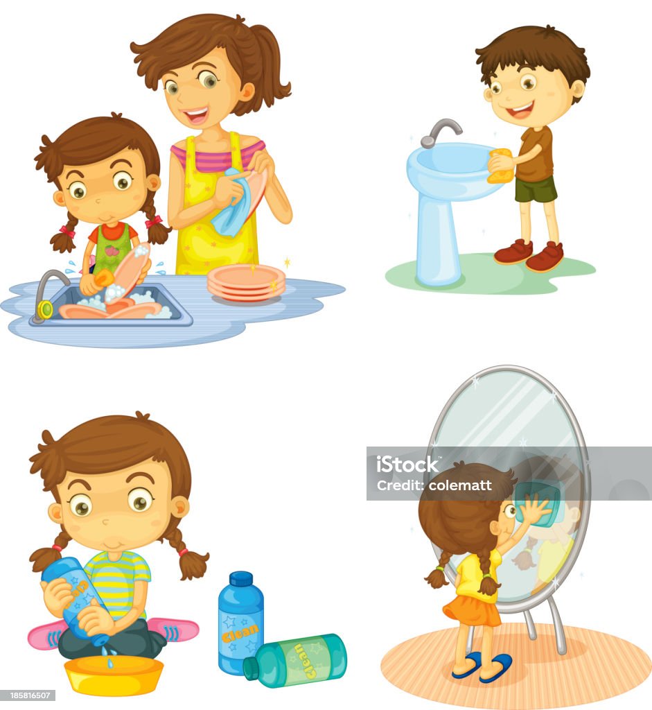 kids kids on a white background Adult stock vector