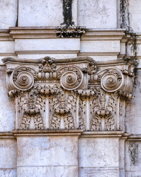 Temple of Theseus wall detail, Volksgarten park, Vienna, Austria