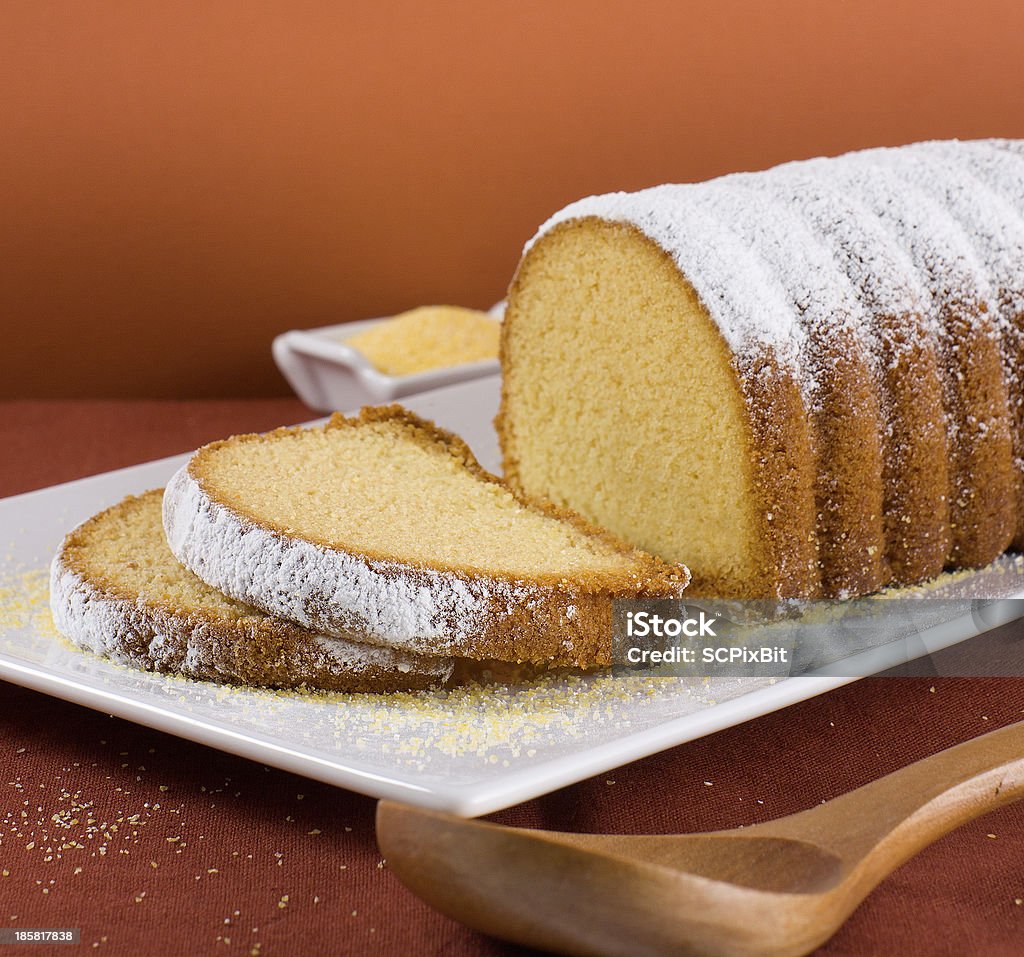 Cornmeal  cake Baked Stock Photo