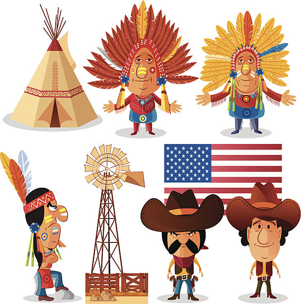 ilustrações de stock, clip art, desenhos animados e ícones de símbolos do oeste selvagem - west indian culture