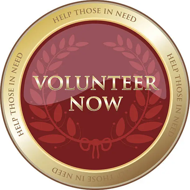 Vector illustration of Volunteer Now And Help Those In Need