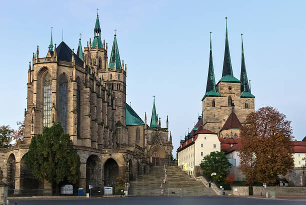 istock Erfurt Cathedral and Severikirche,Germany 185819757