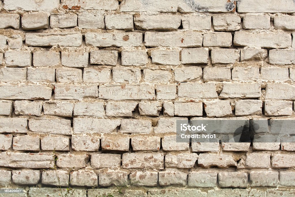 old brick wall old brick wall background in abandoned village. Abstract Stock Photo