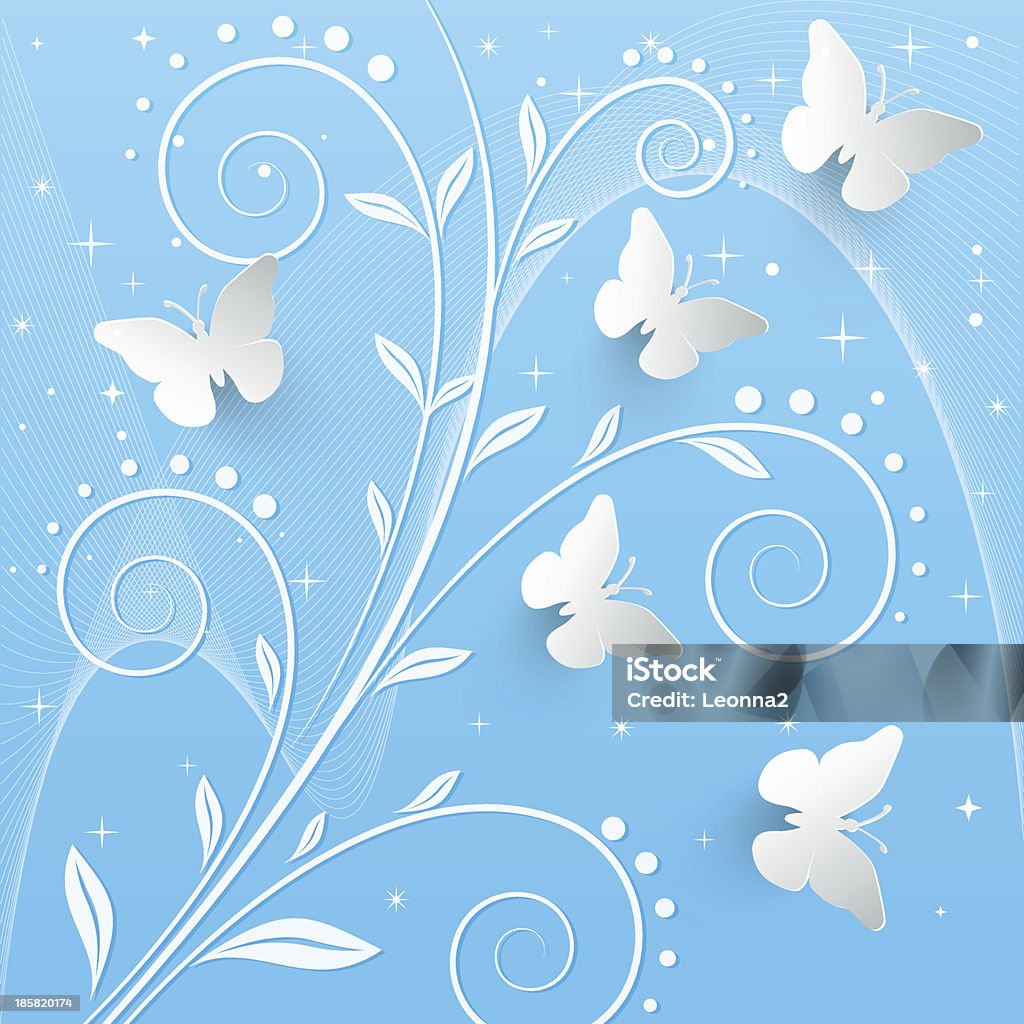 Paper Butterfly Vector Vector Background With Paper Butterflies Stock Illustration - Download ...