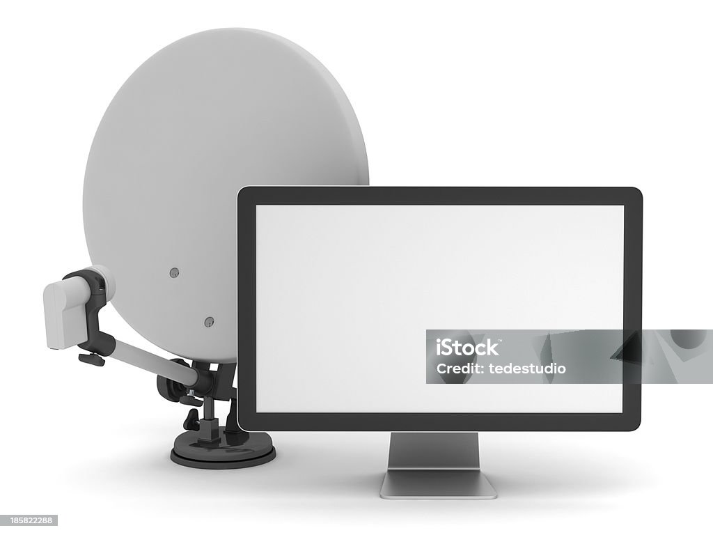 Satellite and computer monitor Abstract Stock Photo