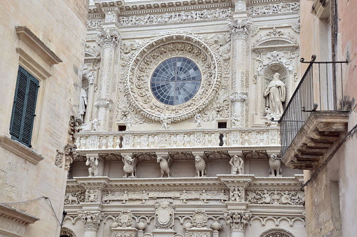View of typical architecture in Barocco style in lecce , Italy