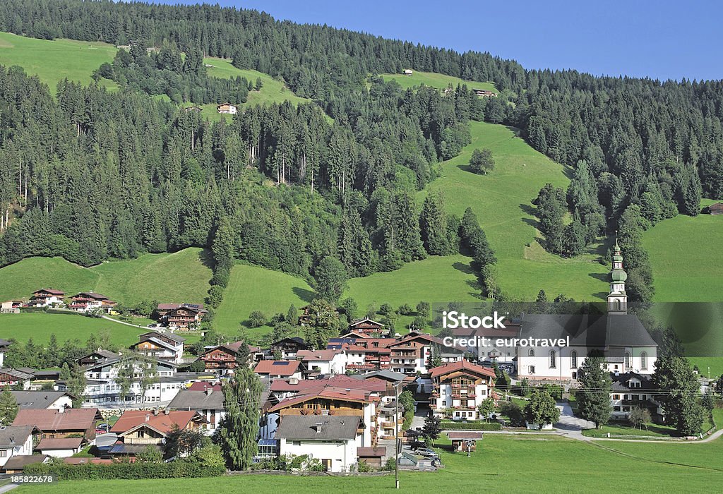 Oberau, Valle dello Wildschonau, Tirolo, Austria - Foto stock royalty-free di Alpi