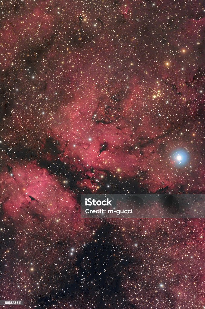 Туманность в Cygnus Созвездие - Стоковые фото Астрограф роялти-фри