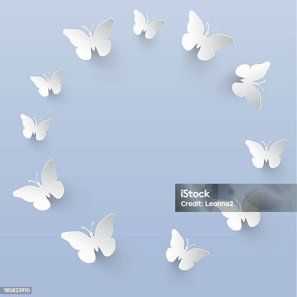 Paper Butterfly Vector Vector Background With Paper Butterflies Stock Illustration - Download ...