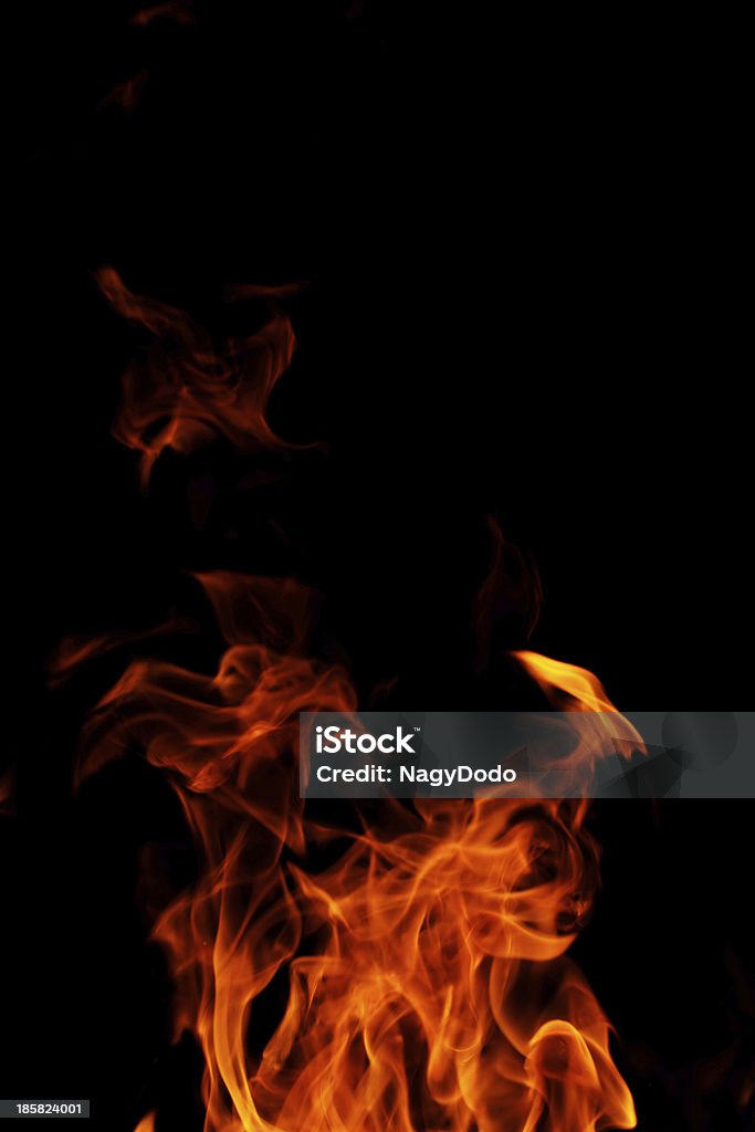 Fuego sobre fondo negro - Foto de stock de Abstracto libre de derechos
