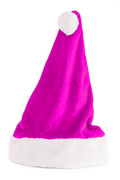 istock Pink santa claus hat 185825654