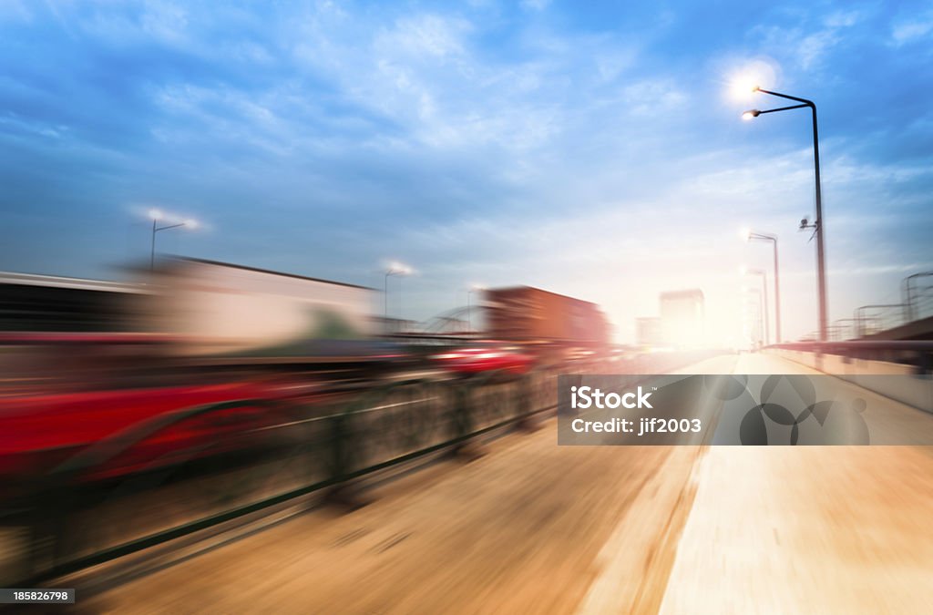 motion trucks on the freeway motion trucks on the freeway. Agricultural Field Stock Photo