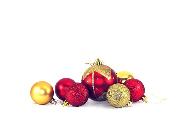 decorations for Christmas on white background