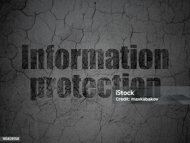 Concept De Protection De La Vie Privée Information Protection Sur Le Mur De Grunge Héritage Vecteurs libres de droits et plus d'images vectorielles de Abstrait