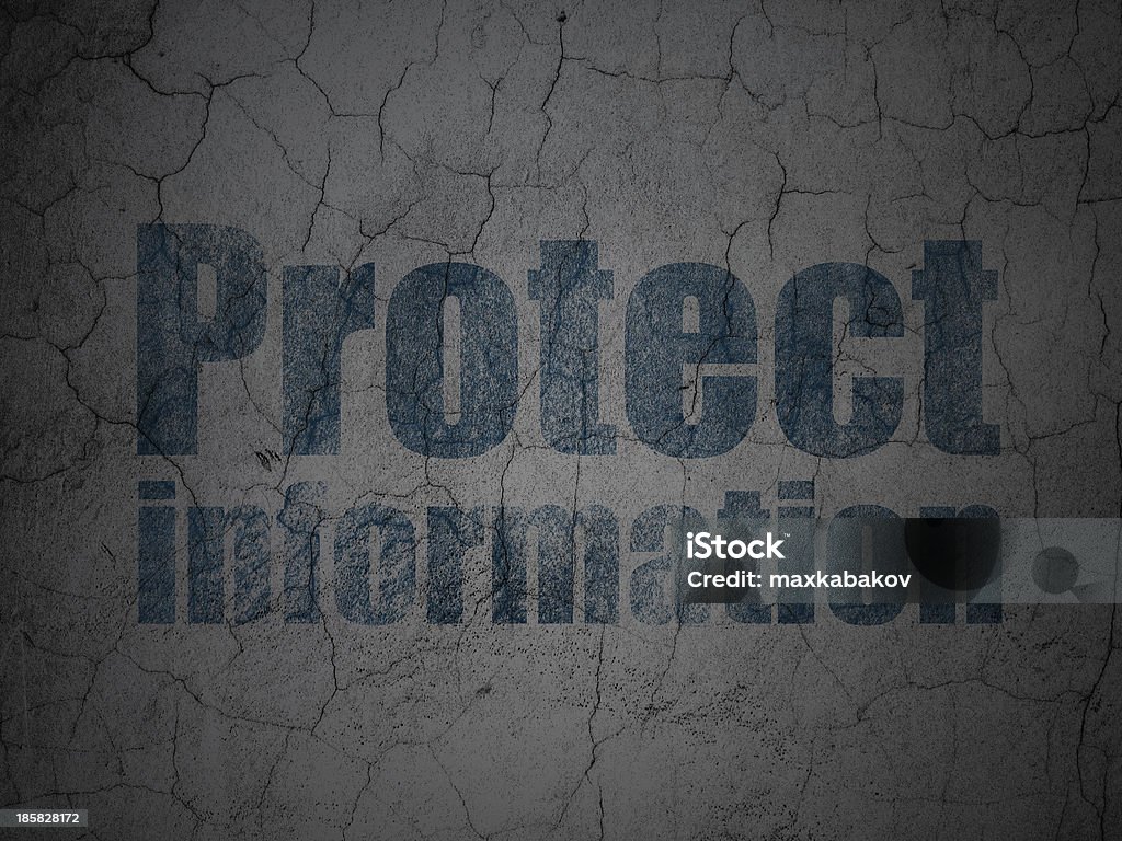 concept de sécurité: Protection des données sur fond de mur de grunge - Illustration de Abstrait libre de droits