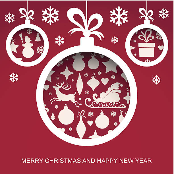 Christmas and New Year background Christmas and New Year background , eps 10 papa noel christmas trees pictures stock illustrations