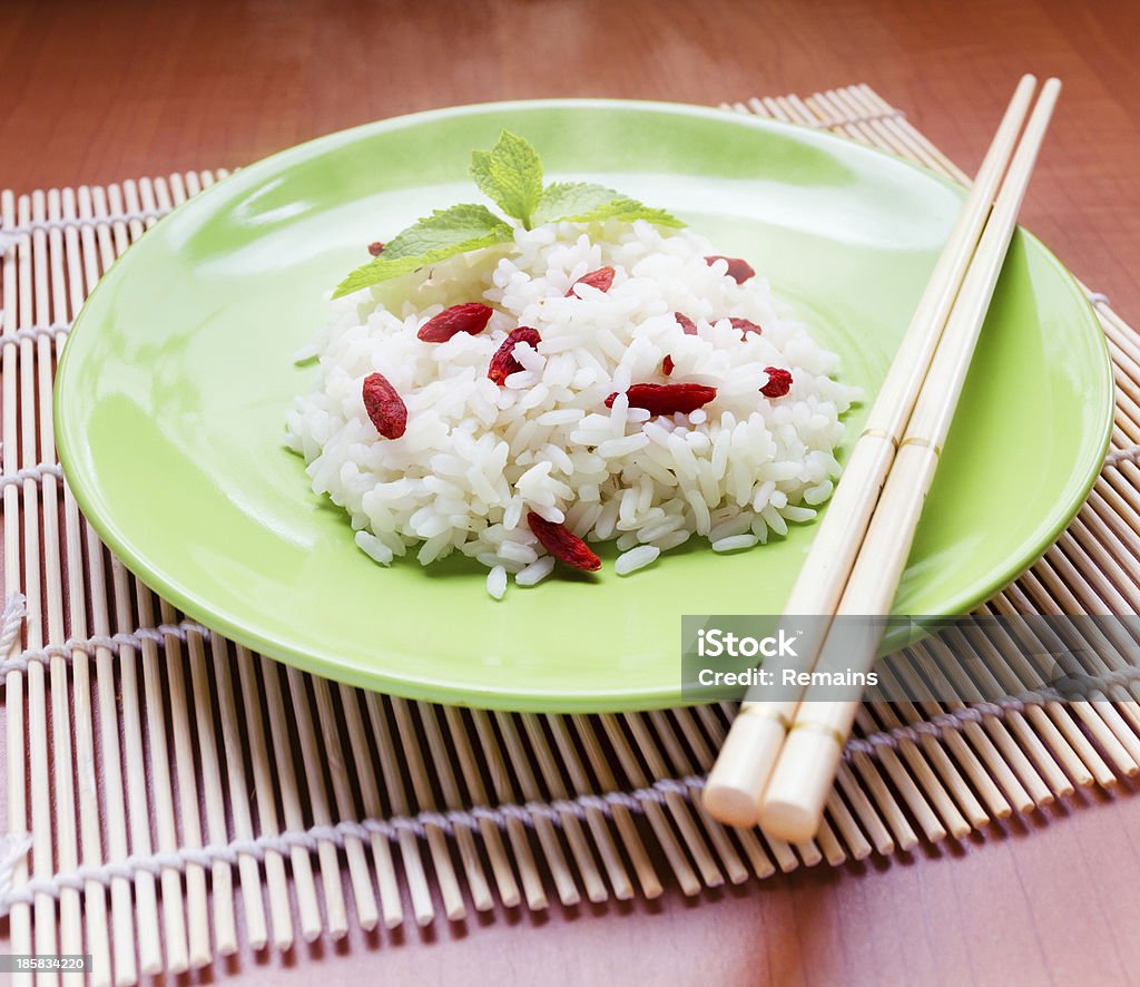 Plato de arroz - Foto de stock de Alimento libre de derechos