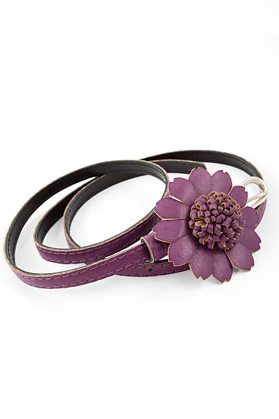 Purple belt for lady stock photo