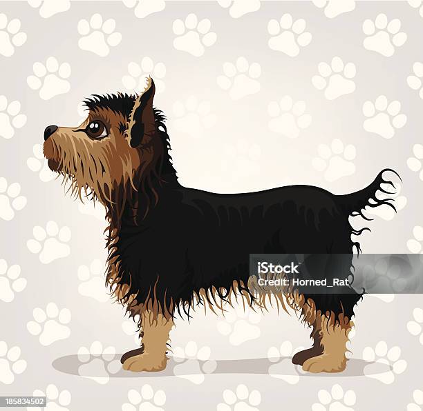 Ilustración de Terrier De Yorkshire y más Vectores Libres de Derechos de Terrier de Yorkshire - Terrier de Yorkshire, Amistad, Animal
