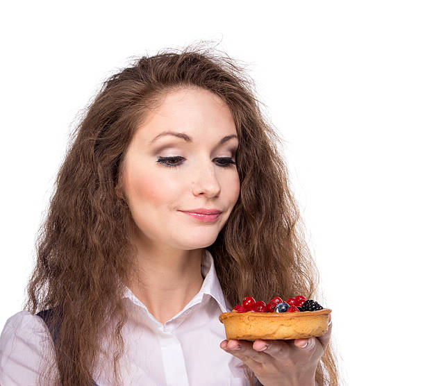 istock Woman enjoy cake 185834905
