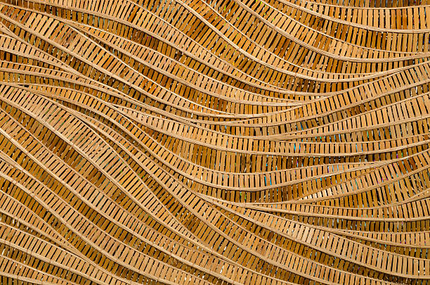 natur hintergrund von braun textur oberfläche kunsthandwerk aus bambus gewebt - woven bamboo wicker textured stock-fotos und bilder